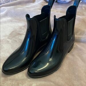 Black Chelsea Rain Boots
